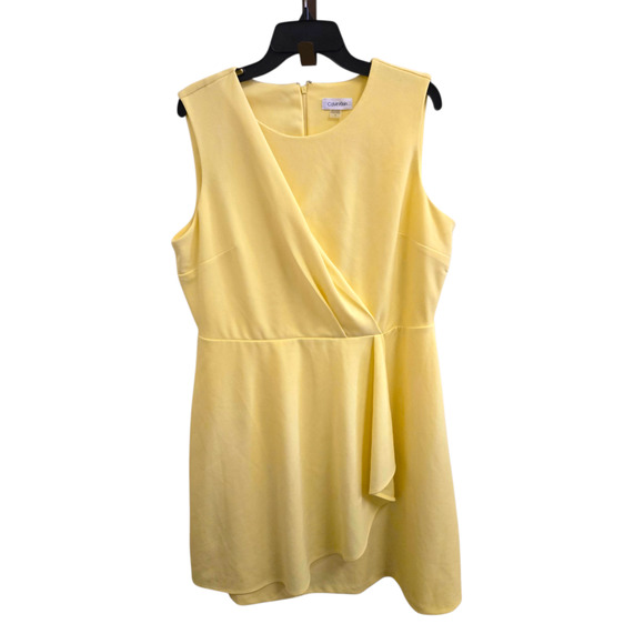 NWOT 16 yellow Calvin Klein Dress - Picture 1 of 1